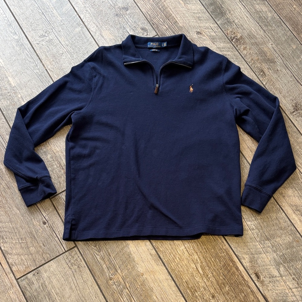 Polo by Ralph Lauren Men's Navy Quarter-Zip Sweatshirt